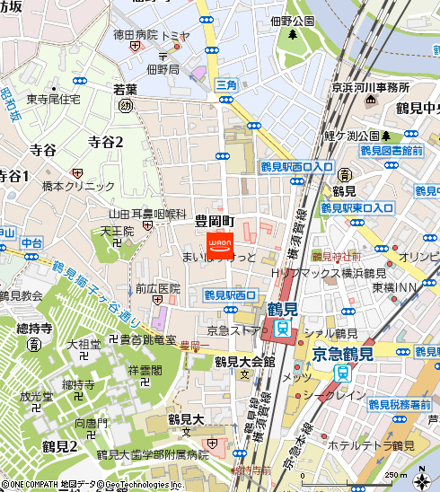 まいばすけっと鶴見駅西口店付近の地図